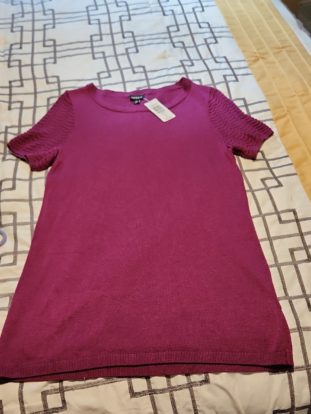 Torrid Fuchsia Crewneck Short Sleeve Knit Top